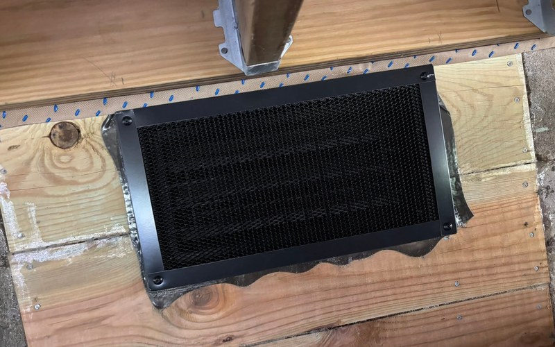 Rodent proof crawlspace vent cover installed on Florida home